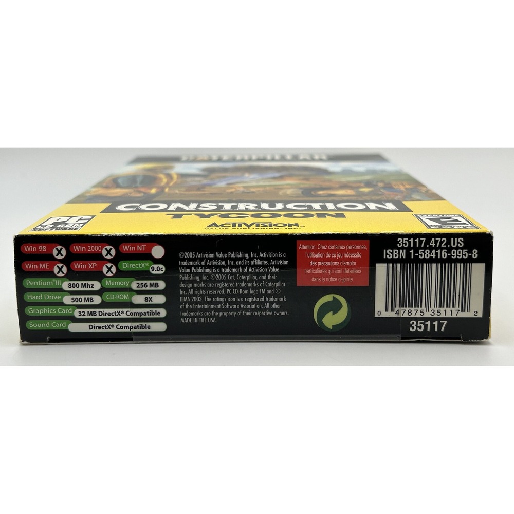 Caterpillar Construction Tycoon Activision PC Cd-ROM Brand New Sealed - Picture 5 of 8